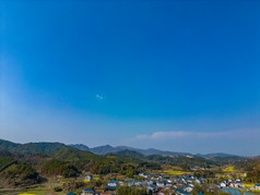 丘陵山川农田油菜花美丽乡村航拍摄影图