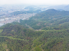 山川丘陵地貌航拍摄影图