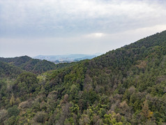 山川丘陵秋色航拍摄影图