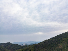 山川丘陵秋色航拍摄影图