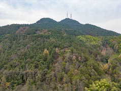 山川丘陵秋色航拍摄影图