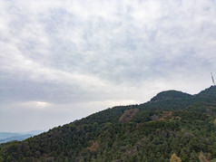 山川丘陵秋色航拍摄影图