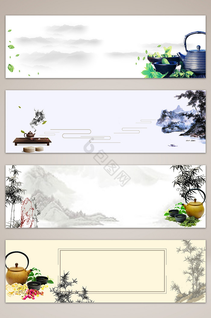 中国风茶品牌banner海报图片