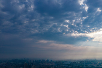 山东淄博城市大景航拍<strong>摄影图</strong>