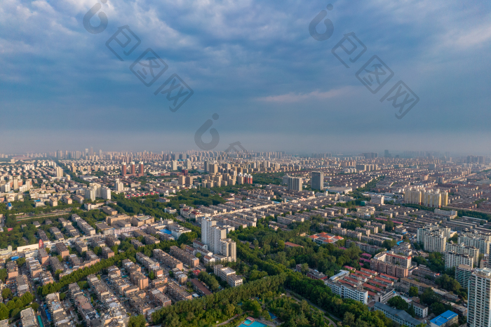 山东淄博城市风光大景航拍摄影图-包图企业站