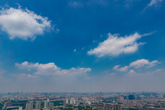 山东淄博城市建设航拍摄影图