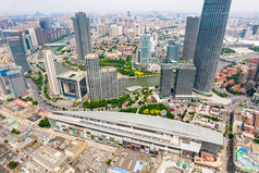 天津城市风光航拍摄影图