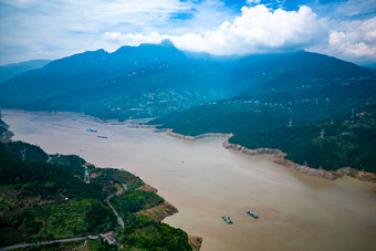 祖国大海河山长江三峡风光航拍