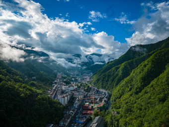 祖国大好<strong>河山</strong>湖北神农架5A景区航拍摄影图