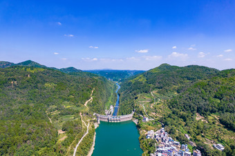 祖国大好河山湖南凤凰长潭岗风景区航拍摄影图