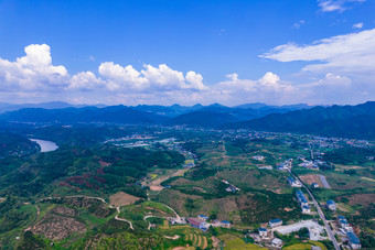 祖国大好河山丘陵山川航拍摄影图