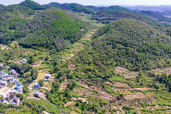 祖国大好<strong>河山</strong>湖南凤凰长潭岗风景区航拍摄影图