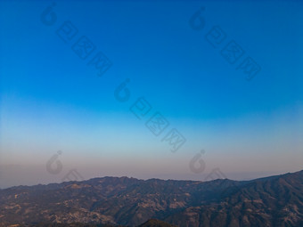 祖国大好河山山川日落航拍摄影图