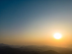 祖国大好河山山川日落航拍摄影图