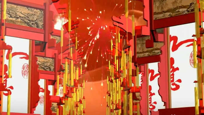 缤纷喜庆典雅新年气息中国结背景视频素材