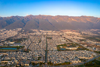 云南大理古城苍山<strong>洱海风景</strong>航拍