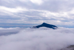 高山云海自然风景航拍