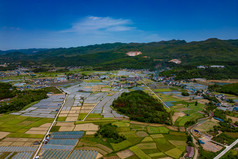 农业种植农田大棚种植航拍