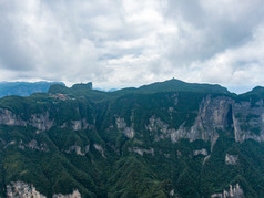 湖南张家界天门山5A景区航拍