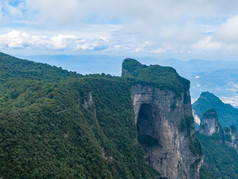 湖南张家界天门山5A景区航拍