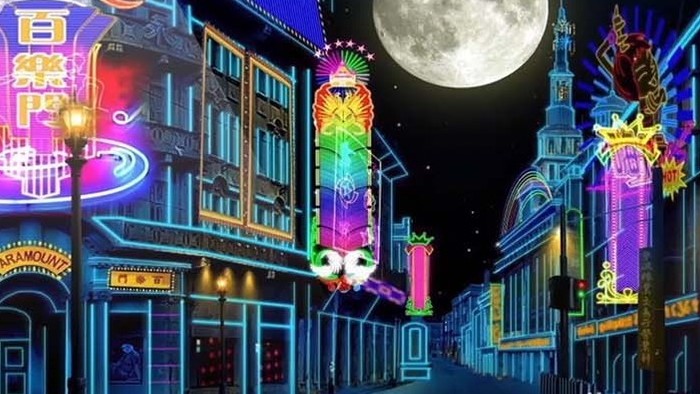 梦幻浪漫舞台视频 夜上海霓虹城市