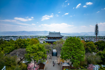 云南大理古城苍山<strong>洱海风景</strong>航拍