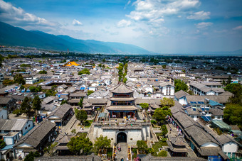 云南大理古城苍山<strong>洱海</strong>风景<strong>航拍</strong>