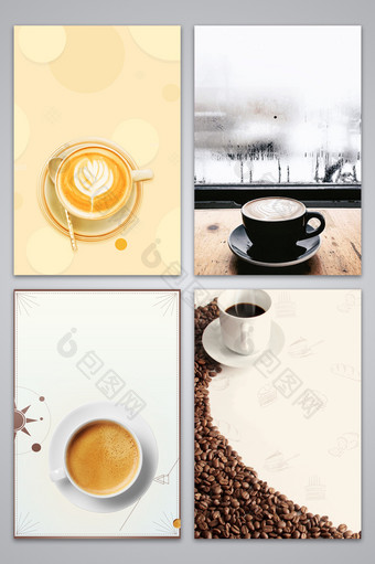 简约咖啡广告背景图图片