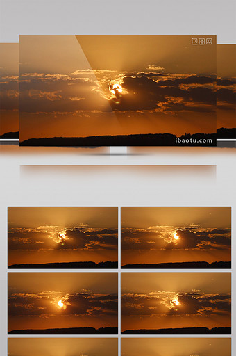日出黄昏夕阳西下朝霞晚霞视频素材图片