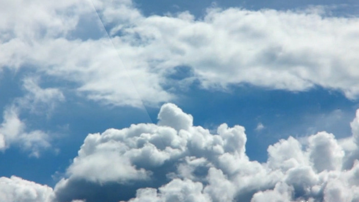 高空延时蓝天白云背景视频素材