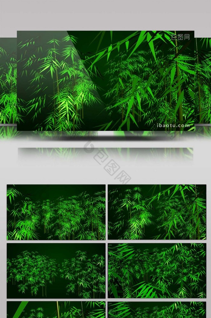 动态绿色竹林LED舞台视频