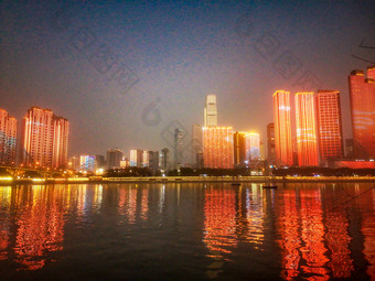 湖南<strong>长沙</strong>城市<strong>夜景</strong>灯光摄影图