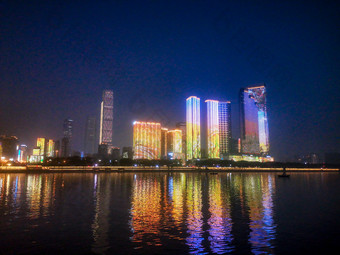 湖南<strong>长沙</strong>城市<strong>夜景</strong>灯光摄影图