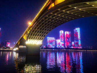 湖南长沙城市夜景摄影图