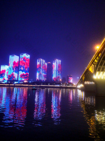 湖南<strong>长沙</strong>城市<strong>夜景</strong>摄影图