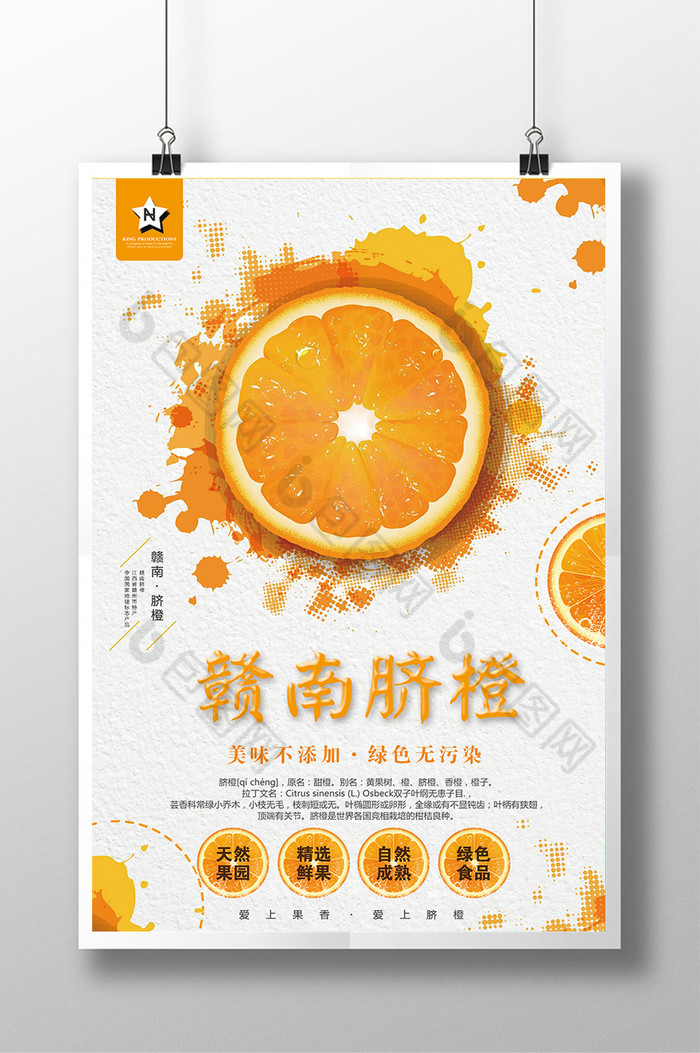 水果展架橙子海报橙子图片