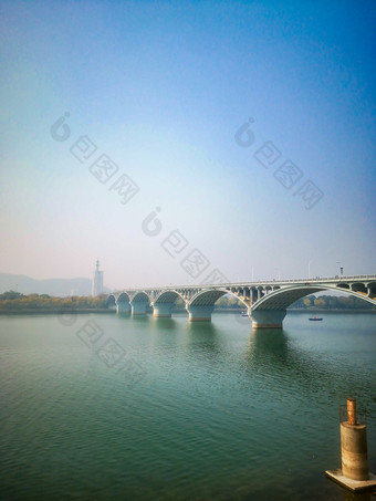 湖南<strong>长沙</strong>湘江橘子洲大桥摄影图