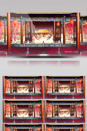 中国风古色古香典雅戏曲舞台图片