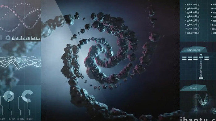 HUD科技DNA背景视频素材
