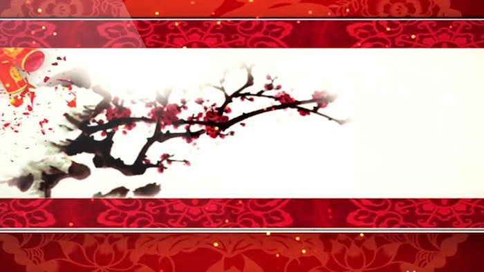 新年中国春节恭贺新禧画卷打开动画视频