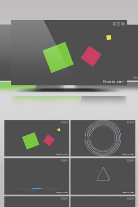 50种创意mg动画元素图形转换形状动画