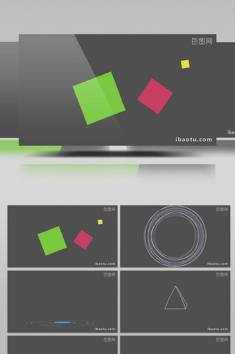 50种创意mg动画元素图形转换形状动画