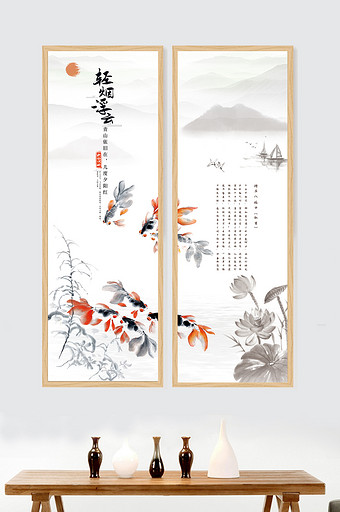 中国山河意境装饰画设计图片