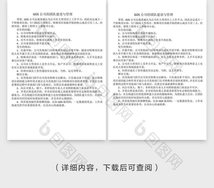 GOS公司的团队建设与管理word文档