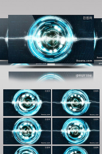科幻旋转圆圈粒子特效图片