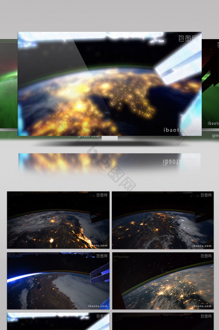 高清空间站俯视地球视频素材