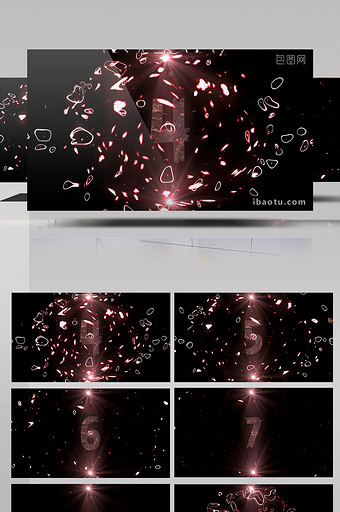 震撼水波纹倒计时气泡带音乐视频素材图片