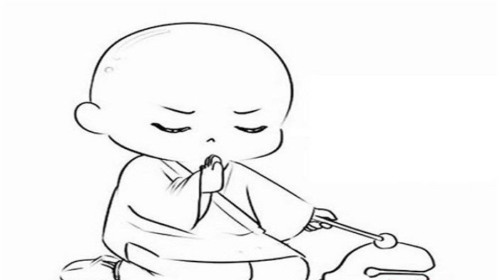 山上有座庙里的小和尚念经