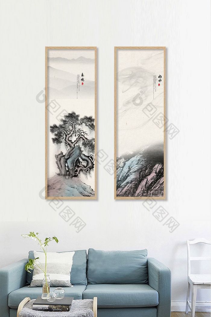山水中国风装饰画图片