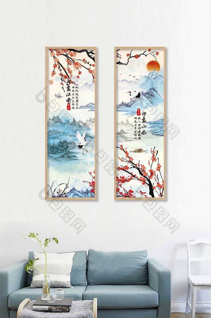 中国风水墨印象山水风景装饰画
